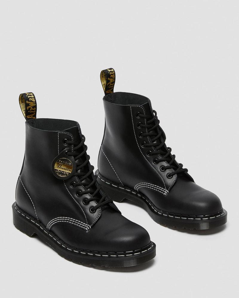 Dr Martens 1460 Pascal Made in England Cavalier Leren Veterlaarzen Heren Zwart | NL 282JPQ